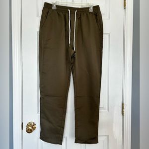 NWOT SHEIN Slant Pocket Drawstring Waist Pant Olive Green Size Large